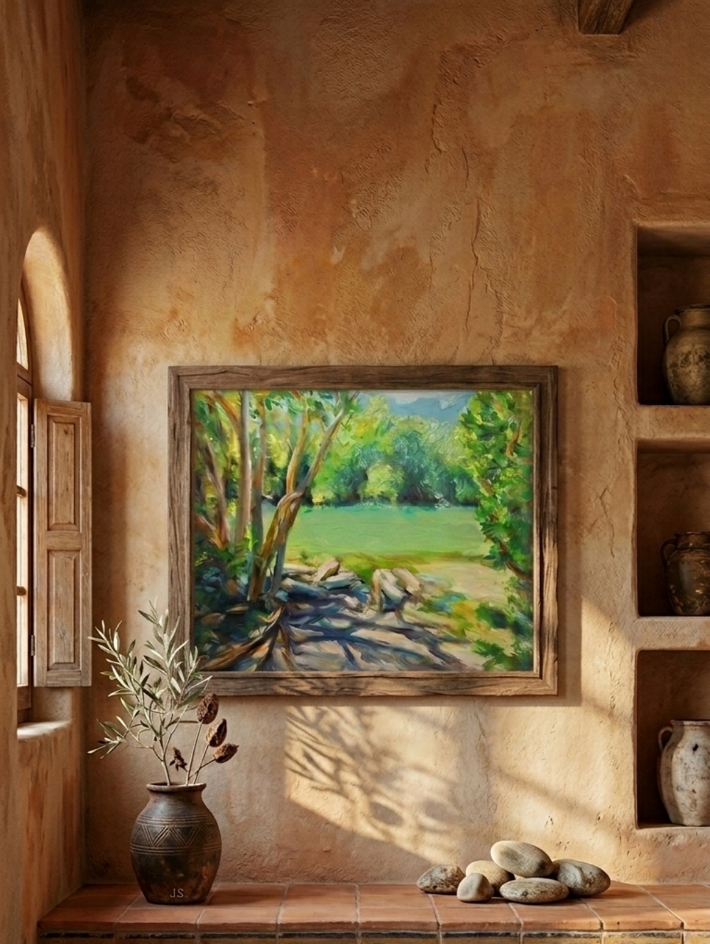 Urban Oasis / Oil On Canvas Painting - Picture 4 of 4